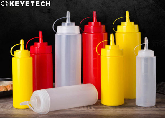 Sistema de inspección visual KEYE para cerraduras de tapas de botellas con condimentos de ketchup