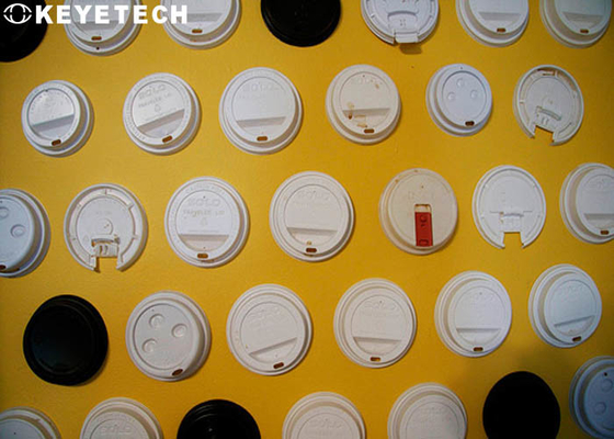 Sistema automático de la máquina de la inspección para las tapas del café con la exhibición industrial de HD