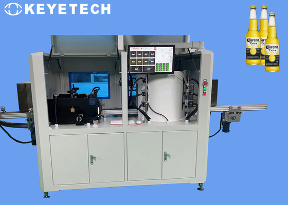 Máquina de la inspección de la etiqueta de la botella de cerveza de KEYE Vision System Inspection Equipment