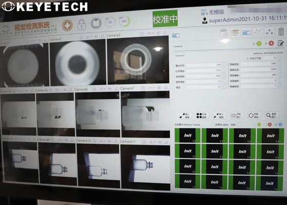 equipo de sistema de inspección visual de la botella de 60mm-90m m Pharma con las cámaras de la imagen