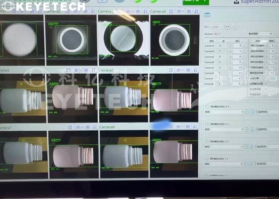 30cc - línea farmacéutica soluciones de la banda transportadora del sistema de inspecciones visuales de la botella 100cc