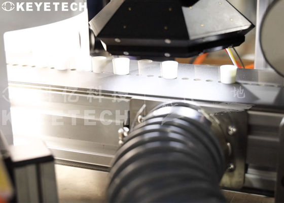 Máquina de inspección de la visión de la tapa de la pasta de dientes con dispositivos automatizados de manipulación de materiales