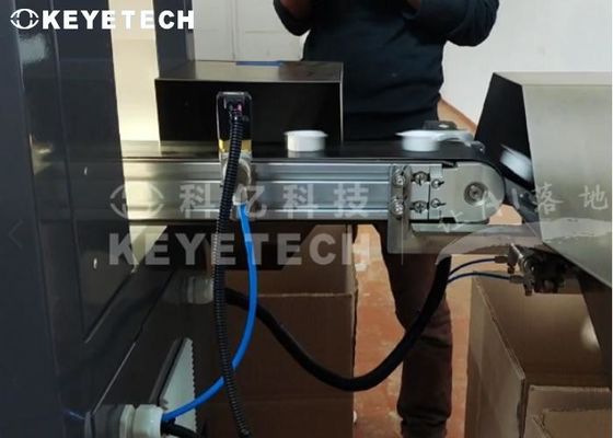 Máquina de inspección de la visión de Helicap AI con dispositivo de alimentación de manejo de tapa