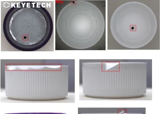 Máquina de inspección visual del revestimiento de cierre CR antes del sellado por inducción de la tapa