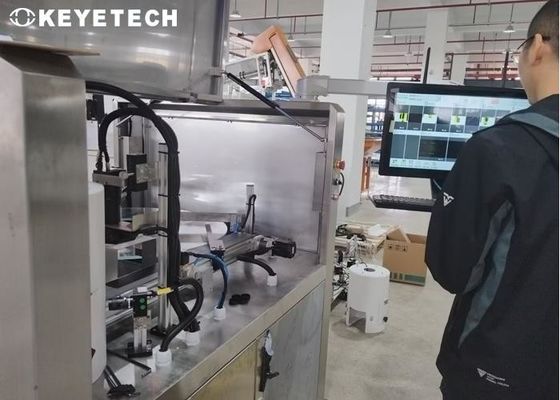 Máquina de inspección de visión de copa FMCG IML para la detección de defectos en las etiquetas