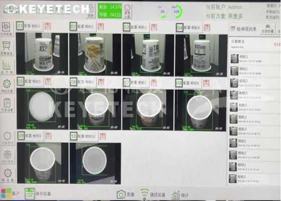 Soluciones llave en mano Robot de entrada IML con sistema de inspección de visión totalmente automatizado