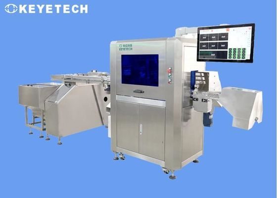 Máquina de inspección de visión de la tapa de agua de domo con sistema de rechazo en línea