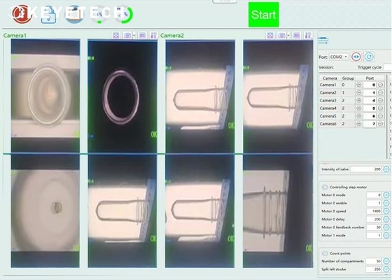 Sistema de visión de la máquina de inspección visual para el control de calidad de las preformas de PET