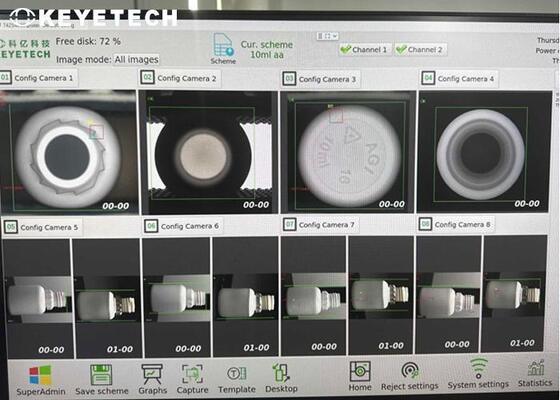 Máquina de inspección visual basada en IA KEYE con nuevo diseño para botellas de HDPE/PP
